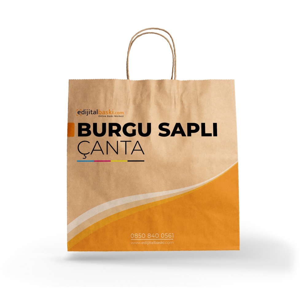 Burgu Saplı Karton Çanta