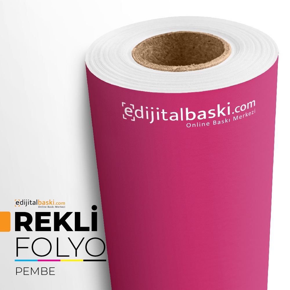 Pembe Renkli Folyo Düz Kendinden Yapışkanlı